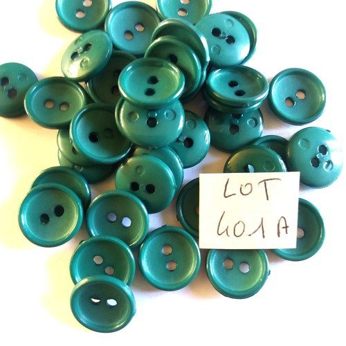 16 boutons en résine vert vintage - 20mm - 408a