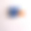 6 boutons en résine bleu (lapin) - 20x10mm - 135div