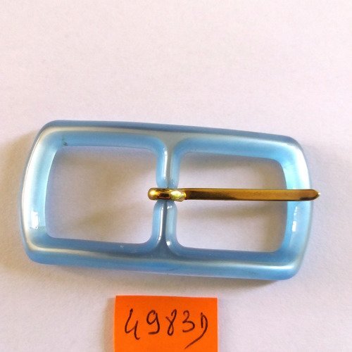 1 boucle de ceinture résine bleu clair vintage - 66x32mm - n°4983d