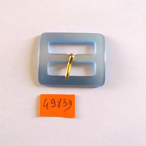 1 boucle de ceinture résine bleu clair vintage - 43x36mm - n°4983d