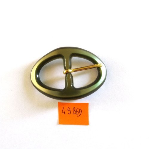 1 boucle de ceinture résine vert vintage - 52x35mm - n°4986d