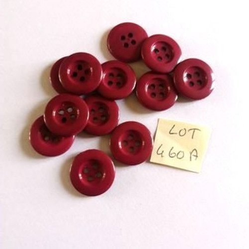 12 boutons en résine violet - 18mm - 460a