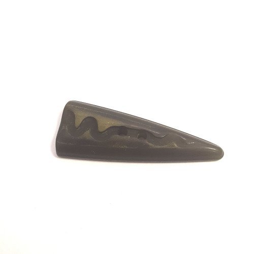 1 bouton résine vert - 42x16mm - 33t
