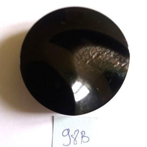 1 bouton en résine noir et gris - 44mm - 98b