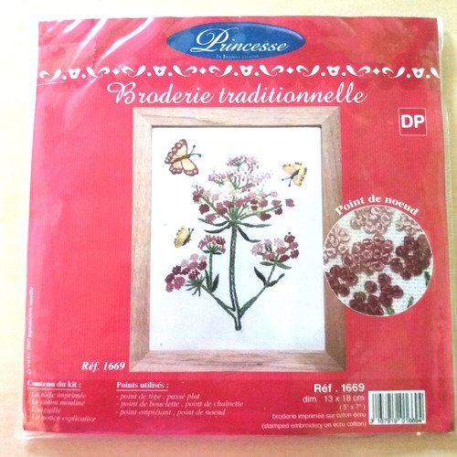 Kit de broderie traditionnelle - bouquet de fleur - princesse