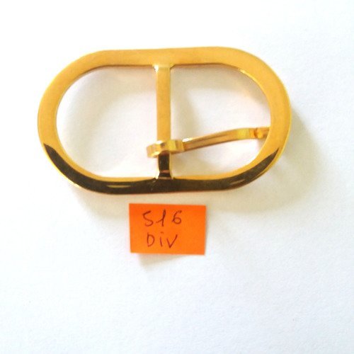 1 boucle de ceinture métal doré vintage - 67x40mm - 516div