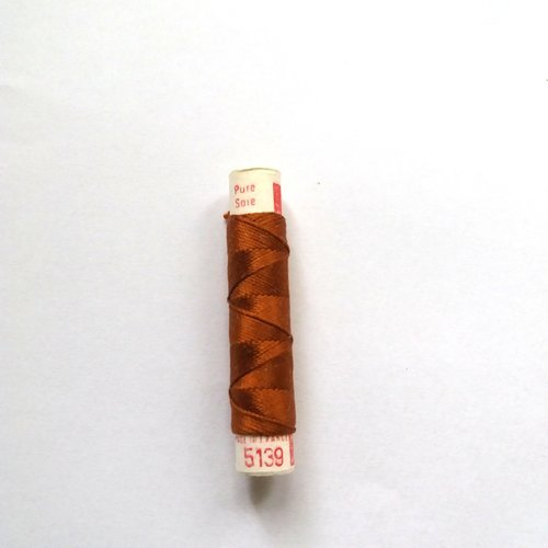 Fil de soie marron - phenix - cordonnet 8m - n°5139