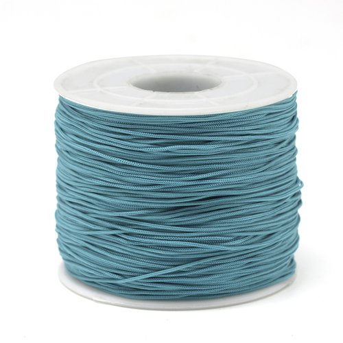 3m fil polyester bleu sarcelle 0.5mm - miyuki , macramé , shamballa ... 71