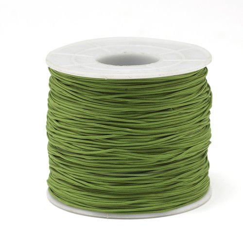 3m fil polyester vert olive 0.5mm - miyuki , macramé , shamballa ... 214