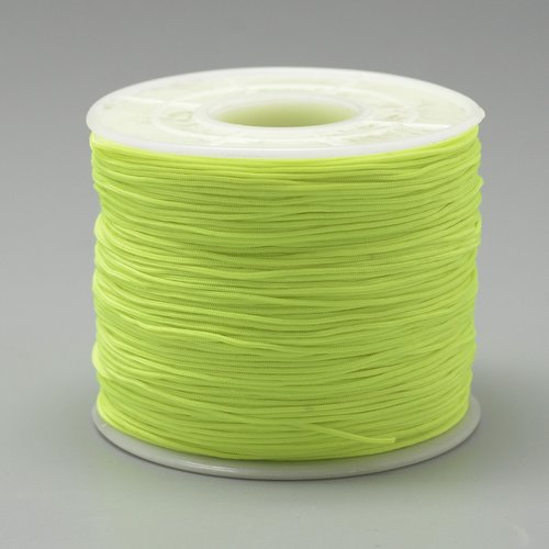 3m fil polyester vert fluo 0.5mm - miyuki , macramé , shamballa ... 228