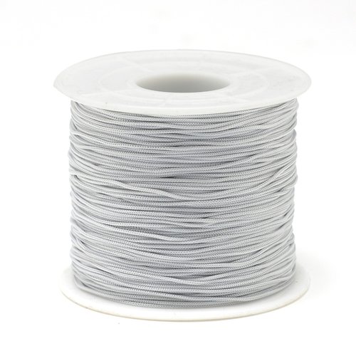 3m fil polyester gris clair 0.5mm - miyuki , macramé , shamballa ... 484