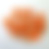 9 boutons en résine orange et blanc - vintage - 23mm - 5716d