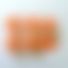 5 boutons en résine orange - vintage - 22mm - 2991d