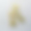 5 boutons en résine ivoire (crème) - ancien - taille diverse - 210mp