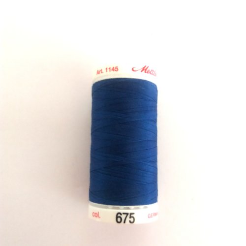 Fil a coudre tous textiles - bleu marine 675  - 500m - metrosene - pes - mettler