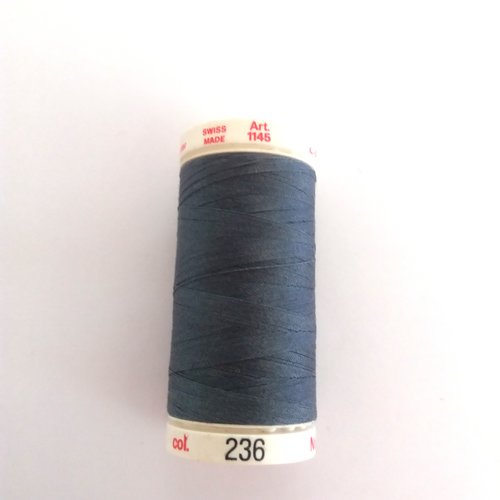Fil a coudre tous textiles - gris/bleu 236  - 500m - metrosene - pes - mettler