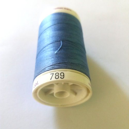 Fil a coudre - bleu 789 - tous textiles - 500m - 100% coton - mettler