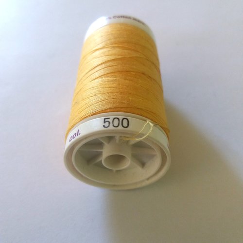 Fil a coudre - jaune 500 - tous textiles - 500m - 100% coton - mettler
