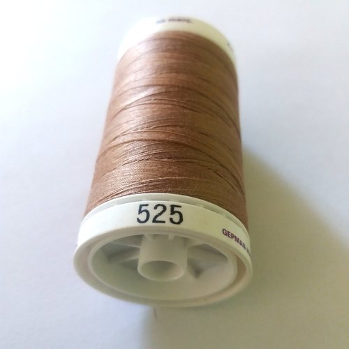 Fil a coudre - marron 525 - tous textiles - 500m - 100% coton - mettler