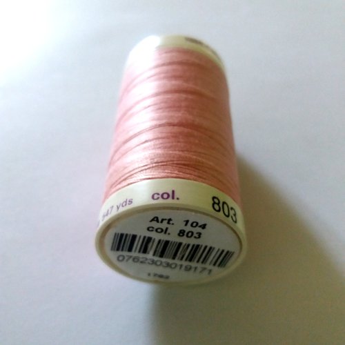 Fil a coudre - rose 803 - tous textiles - 500m - 100% coton - mettler