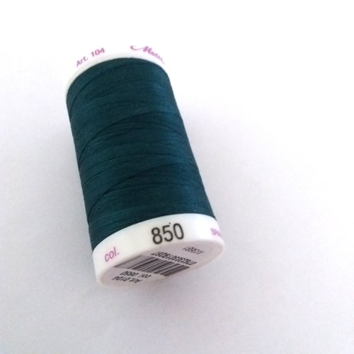Fil a coudre silk-finish  - vert 850 - 500m - 100% coton - mettler