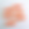 6 boutons fantaisies en bois orange (moustache) - 11x35mm - f7
