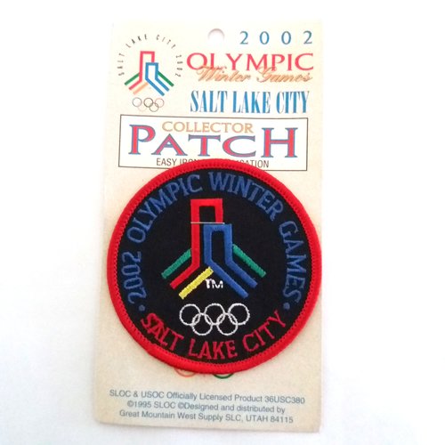 Thermocollant collector jeux olympique 2002 salt lake city - 75mm - écusson à coudre