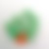 8 boutons en résine vert et blanc - vintage - 18mm - 3715d