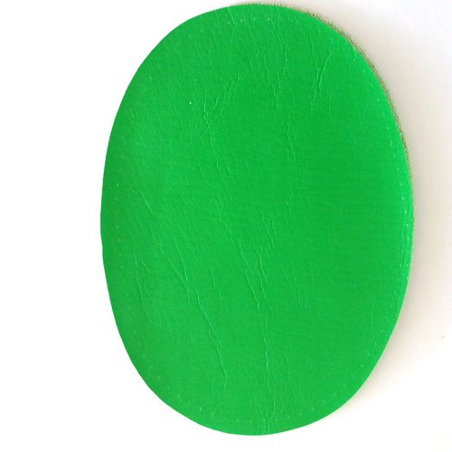 1 paire de coude vert - genoux - tissu coton enduit - 16 x 11,2cm - ab7