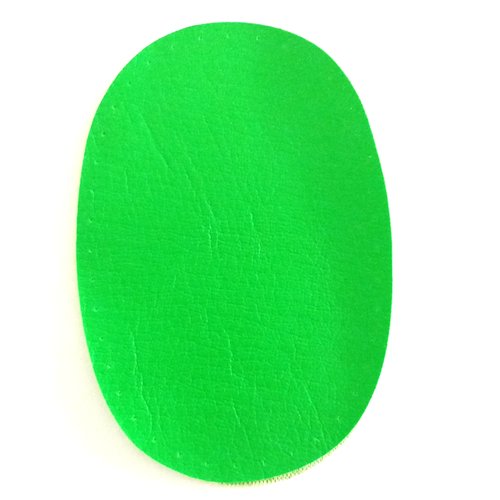 1 paire de coude vert - genoux - tissu coton enduit - 13,3 x 9cm - ab9