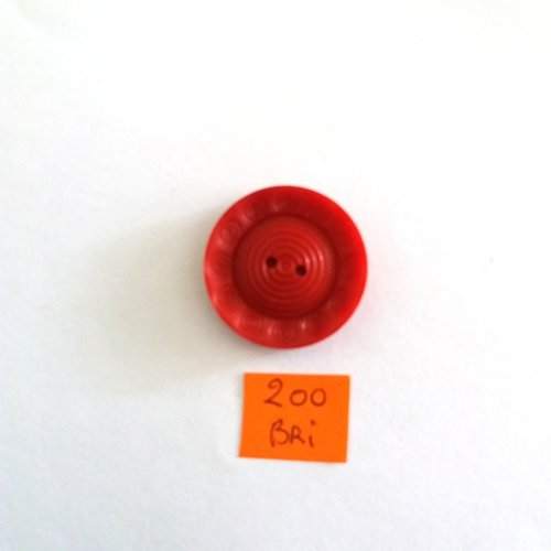 1 bouton en résine rouge - art deco - ancien - 26mm - bri201