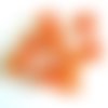 8 boutons en résine orange - vintage - 15x15mm - 4234d