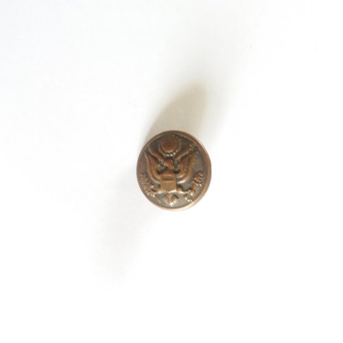 1 bouton en métal bronze - blason - ancien - 22mm - 739mp