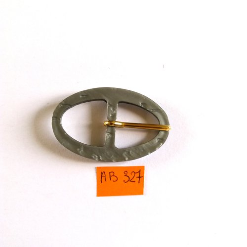 1 boucle de ceinture en résine gris - 33x51mm - ab327