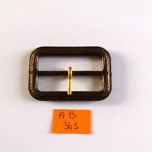 1 boucle de ceinture en résine marron - 50x35mm - ab345