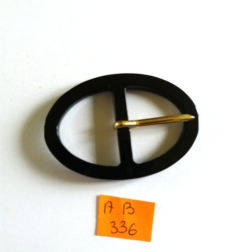 1 boucle de ceinture en résine noir - 58x40mm - ab336