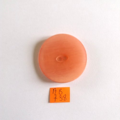 1 bouton en résine rose - 45mm - ab738