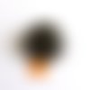 1 bouton en résine noir à spiral doré - 44mm - ab738