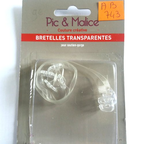 1 paire de bretelles transparente pour soutien gorge - ab743