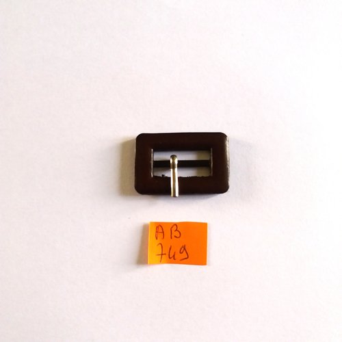 1 boucle de ceinture en cuir marron - 30x20mm - ab749