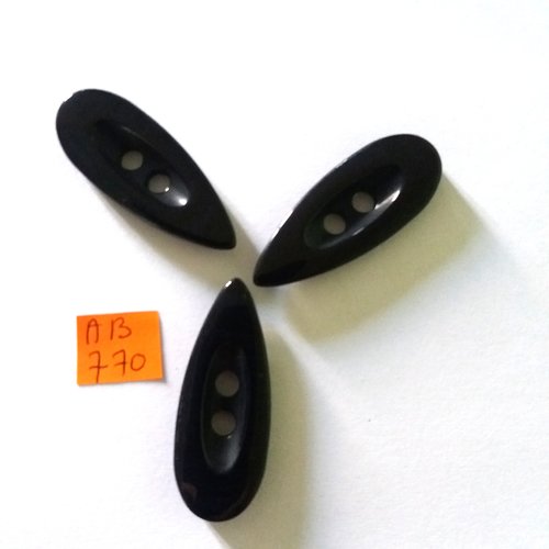 1 bouton en résine bleu foncé - 19x48mm - ab770