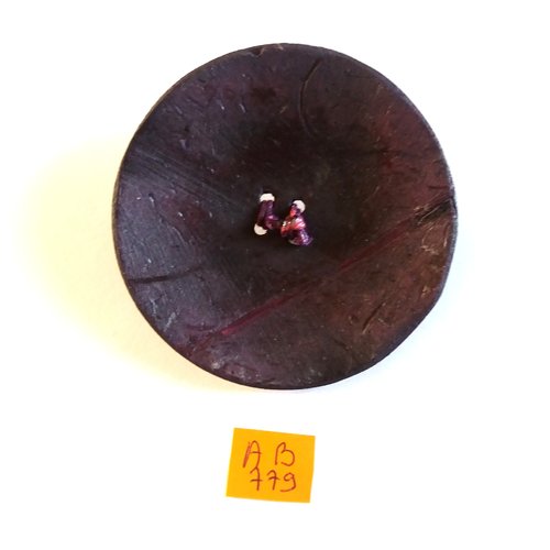 1 bouton en résine violet - 63mm - ab779