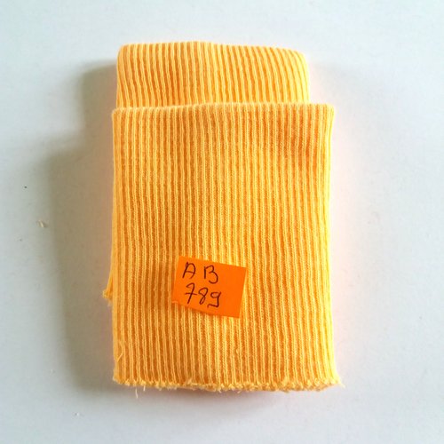 1 paire de bord cote - poignets ou bas de pantalon - orange - ab789