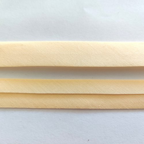 2m biais jaune clair - 20mm - polycoton -  1335ab