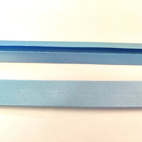 Biais satin bleu clair - 20mm - vendu au mètre -  3027ab