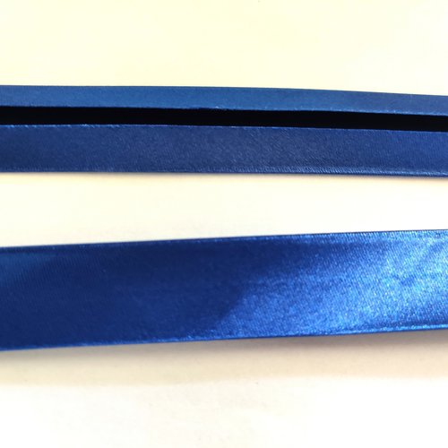 Biais satin bleu roi - 20mm - vendu au mètre -  3033ab