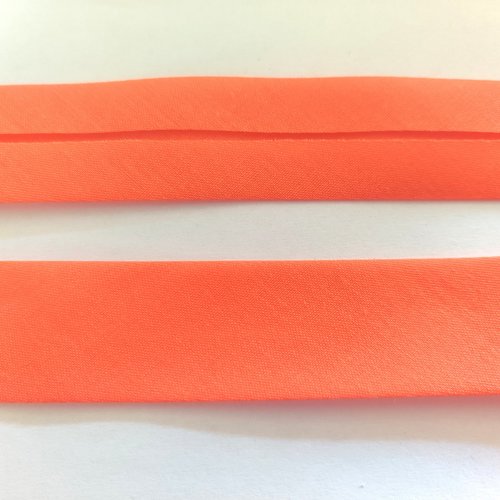 Biais orange  - 26mm - polycoton - vendu au mètre
