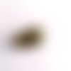 1 bouton en métal doré avec un cabochon gris foncé - ancien - 21mm - 861mp