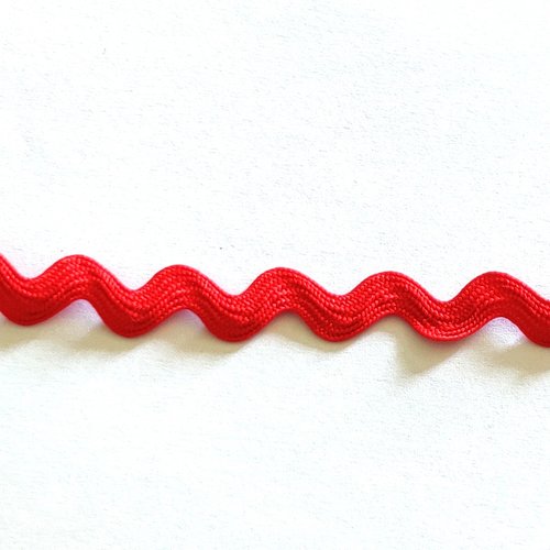 Croquet rouge - coton - 6mm - vendu au mètre