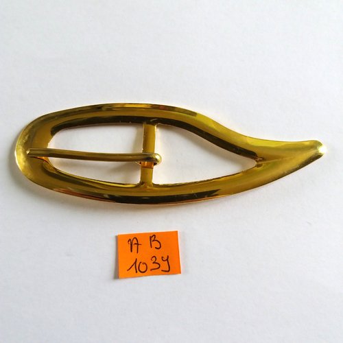 1 boucle de ceinture en métal doré - 9,9x34mm - ab1039